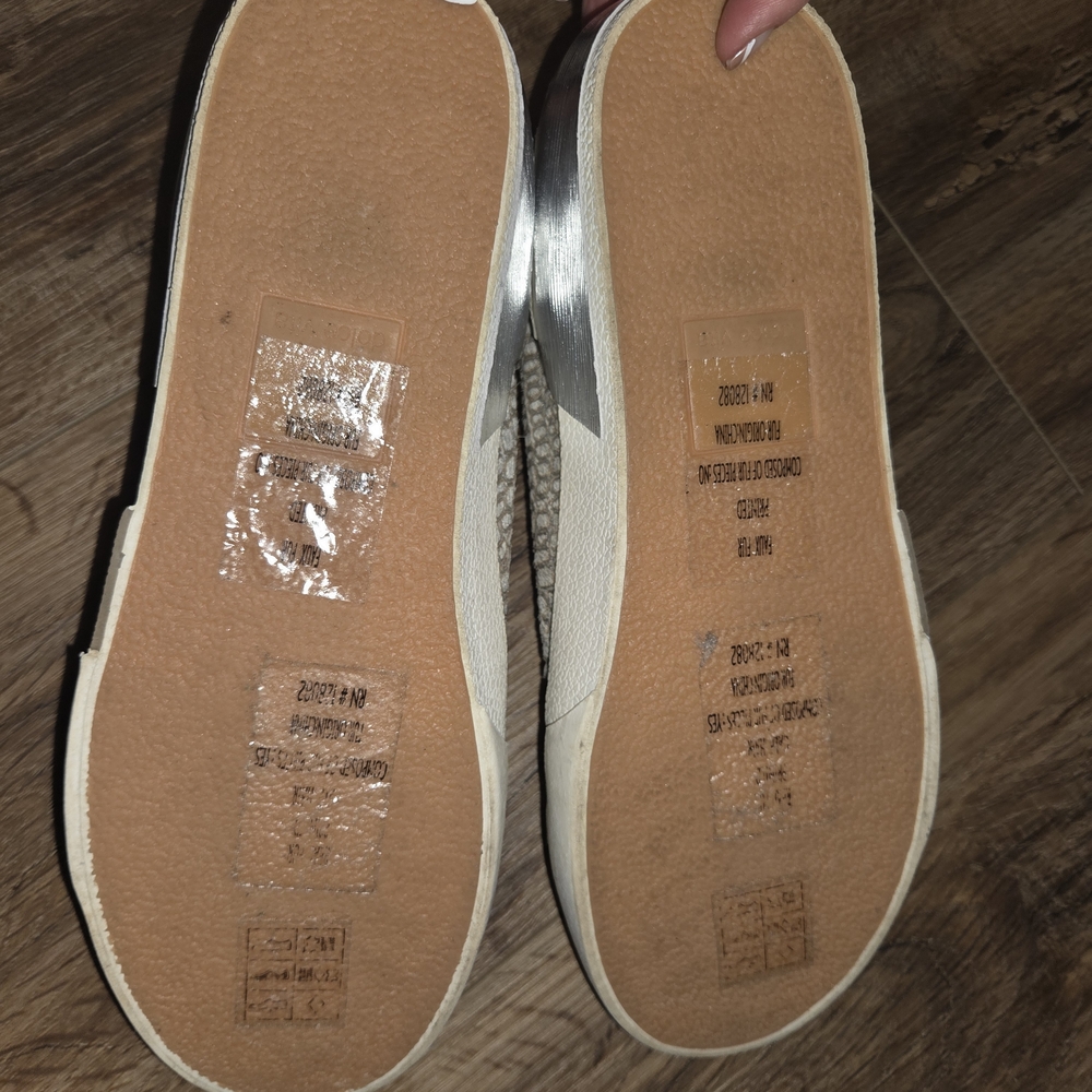 DV by Dolce Vita Silver and White Sneakers
